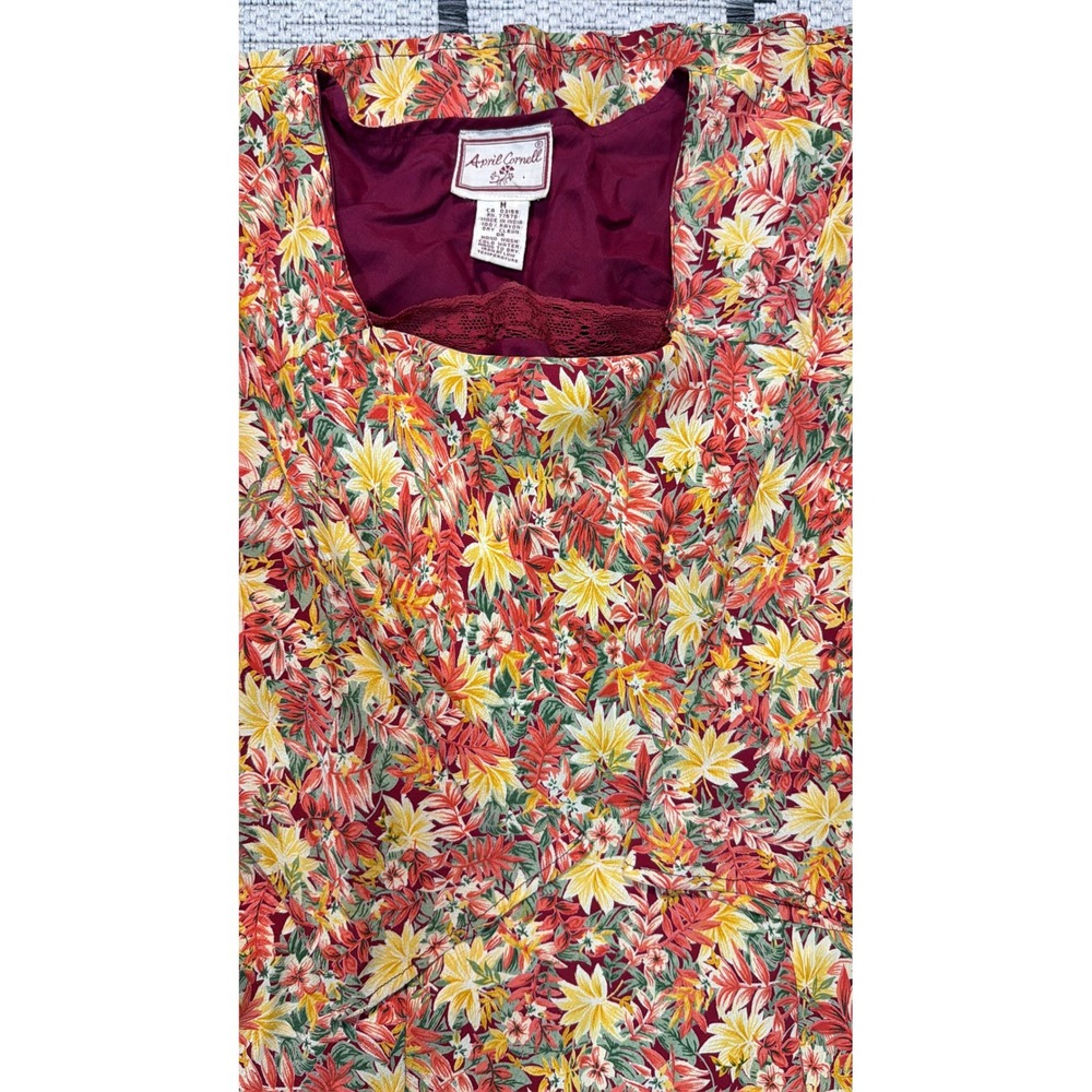 Vintage April Cornell Floral Boho Midi Dress | Y2K Cottagecore - Picture 6 of 8